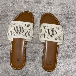 2 Pairs Shade & Shore Sandals - Black & White Size 9